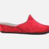 Women Heller | Heller - Confy Rouge Barocco Low Slippers On Labotte