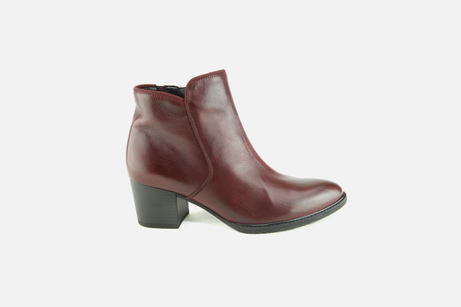 Women Gabor | Gabor - Horn Burgundy Ankle Boots On Labotte