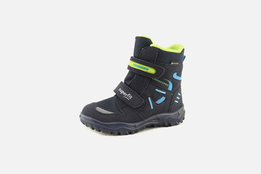 Boys Superfit | Superfit - Bernina Bleu Gtx Velcro Shoes On Labotte