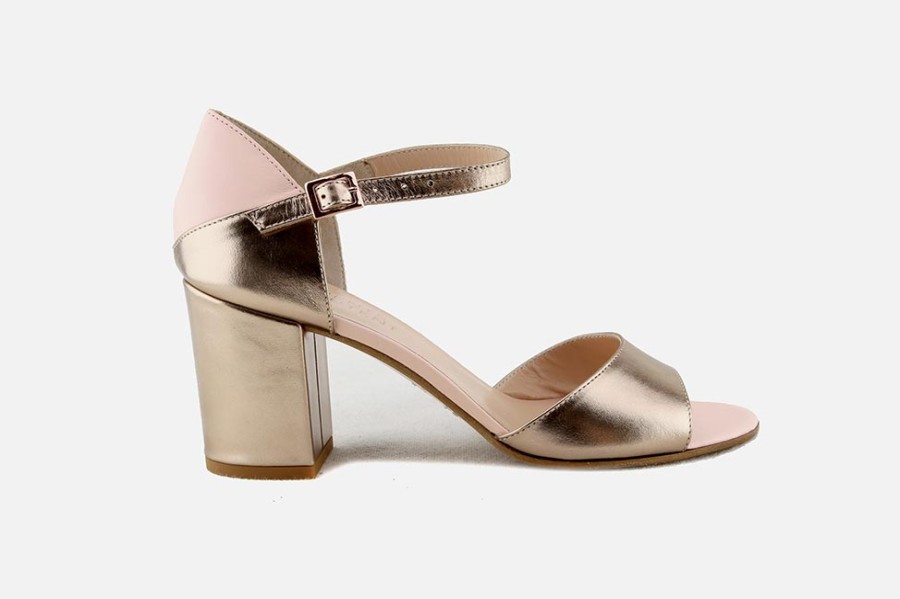 Women Moments By Content | Moments By Content - Flora Shiny Rose Sandals On Labotte