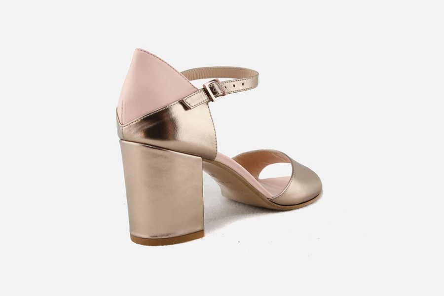 Women Moments By Content | Moments By Content - Flora Shiny Rose Sandals On Labotte