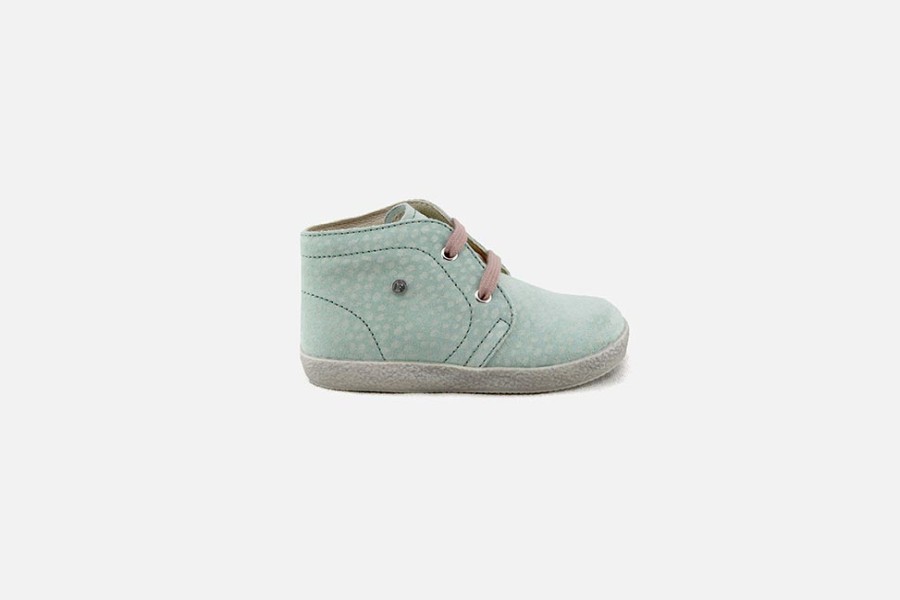 Girls Falcotto | Falcotto - Pilote Green Pony Lace-Up Boots On Labotte