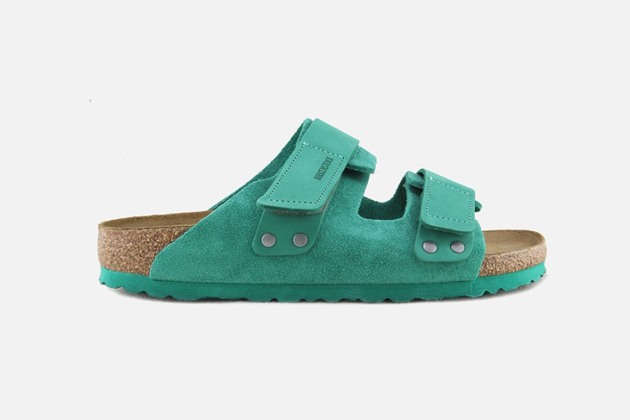 Women Birkenstock | Birkenstock - Uji Vl Digital Green Sandals On Labotte