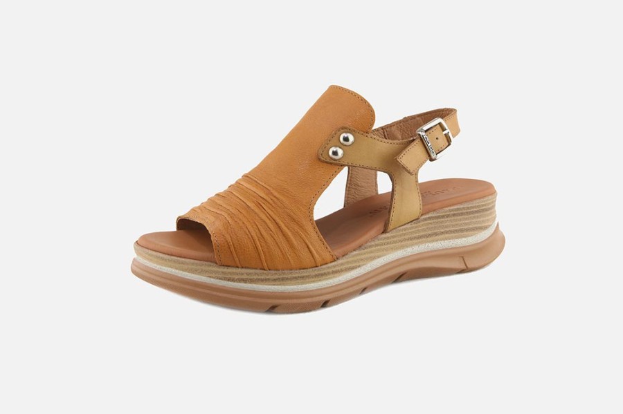 Women Paula Urban | Paula Urban - Nadia Abricot Sandals On Labotte