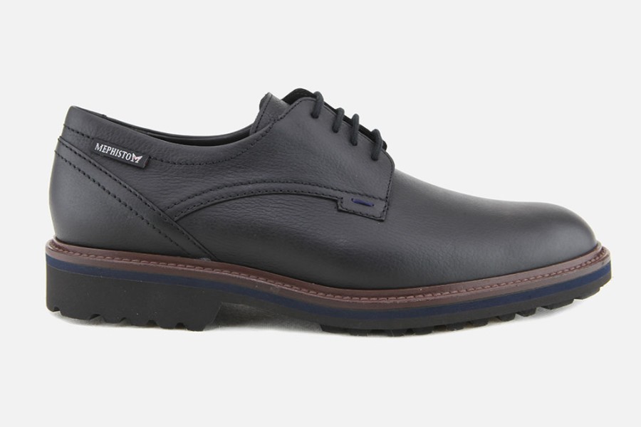 Men Mephisto | Mephisto - Batiste Black Derbies On Labotte