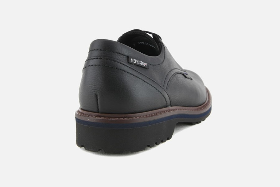 Men Mephisto | Mephisto - Batiste Black Derbies On Labotte