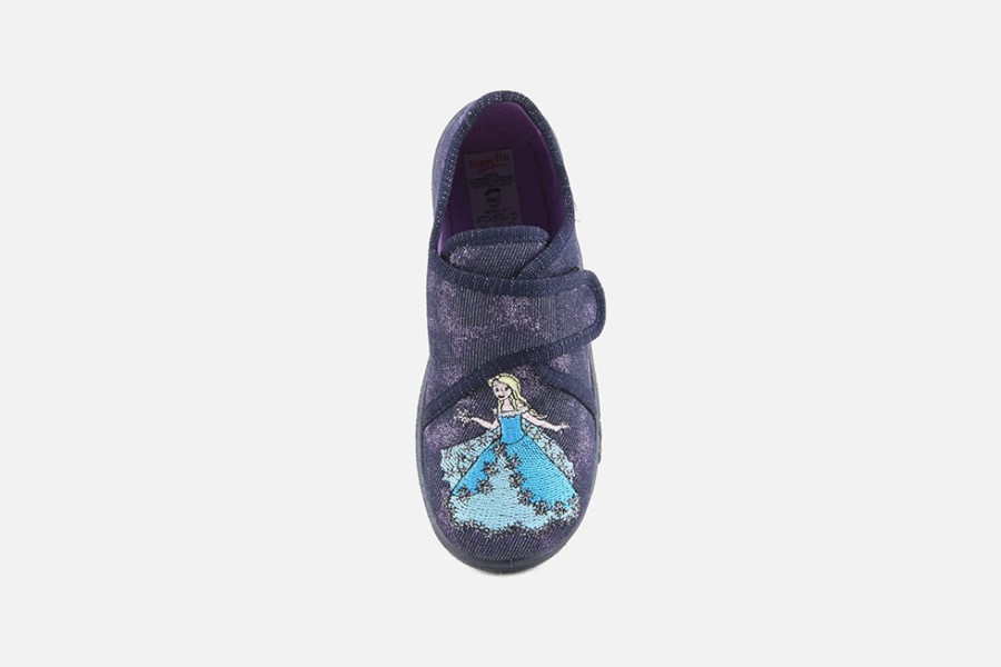 Girls Superfit | Superfit - Majesty Bleu Low Slippers On Labotte