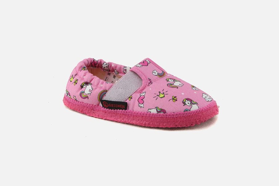 Girls Giesswein | Giesswein - Smiling Licorne Low Slippers On Labotte