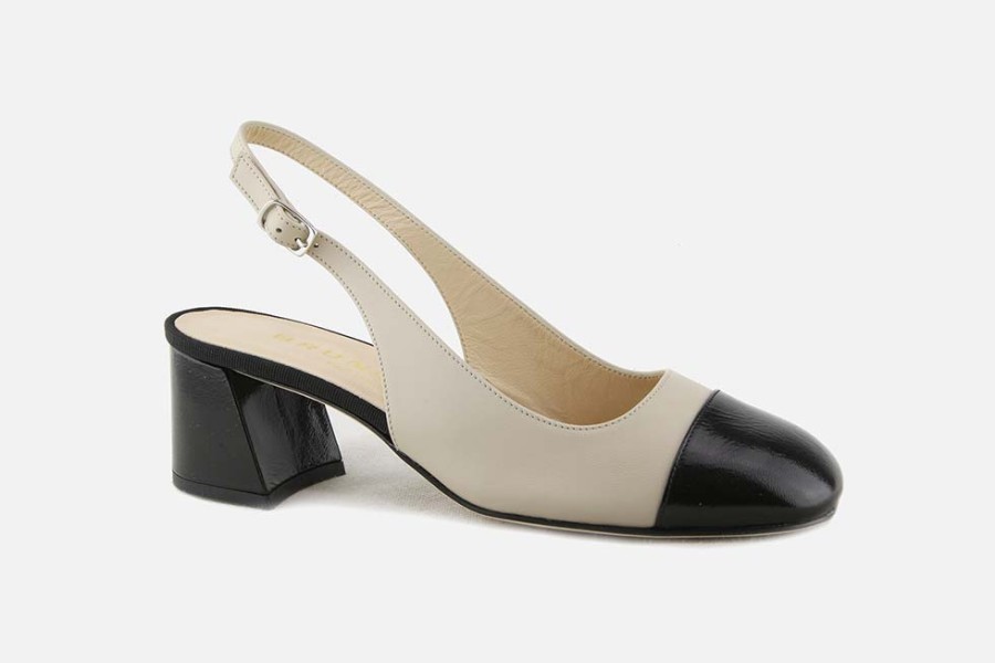 Women Brunate | Brunate - Belfiore Noir Et Beige Pumps On Labotte