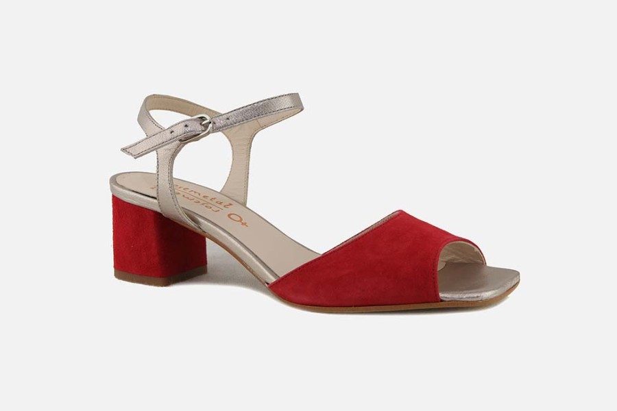 Women Rosemetal | Rosemetal - Janville Rouge Sandals On Labotte