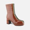Women Noa Harmon | Noa Harmon - Noopy Boots Rust Kaki Ankle Boots On Labotte