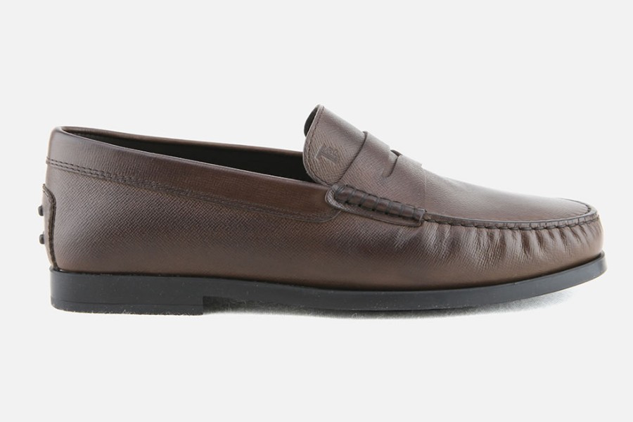 Men Tod's | Tod'S - Corso Dark Brown Loafers On Labotte
