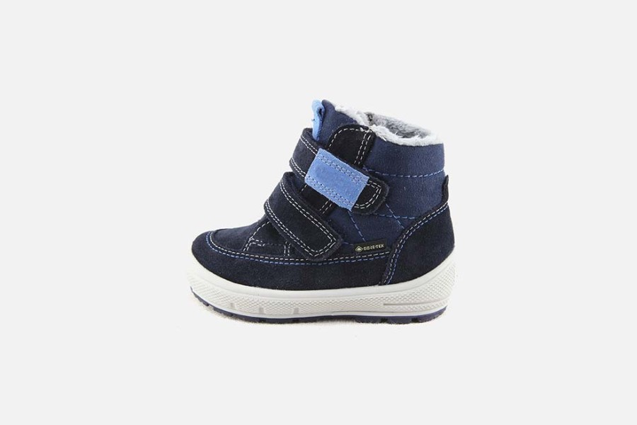 Girls Superfit | Superfit - Bergen Scratch Navy Gtx Velcro Shoes On Labotte