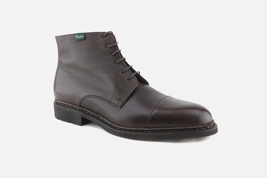 Men Paraboot | Paraboot - Vian Graine Moka Lace-Up Boots On Labotte
