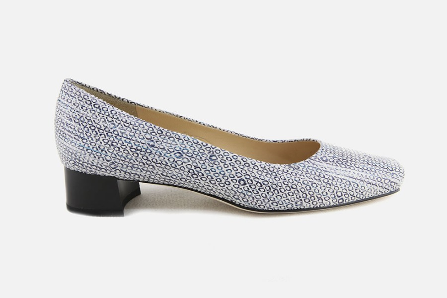 Women Brunate | Brunate - Bijou Bleu Blanc Pumps On Labotte