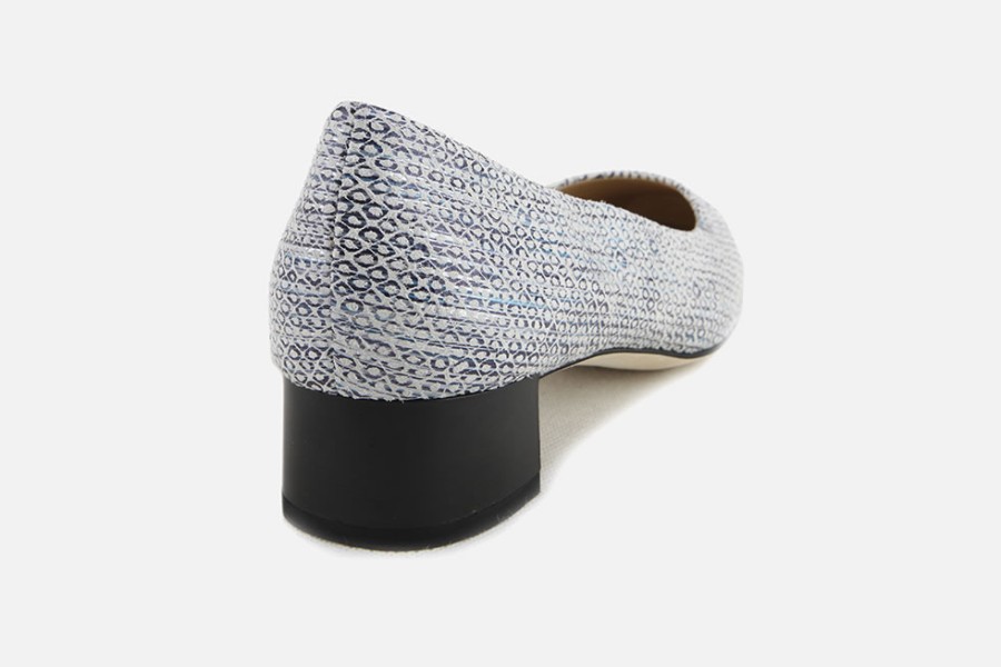 Women Brunate | Brunate - Bijou Bleu Blanc Pumps On Labotte