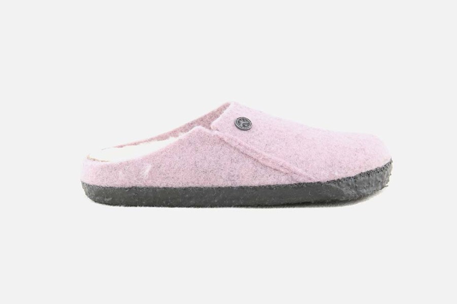 Girls Birkenstock | Birkenstock - Zermatt Fur Kids Pink Low Slippers On Labotte