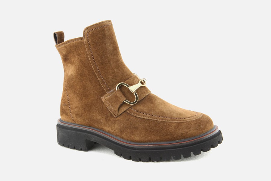 Women Paul Green | Paul Green - Phlox Toffee Ankle Boots On Labotte