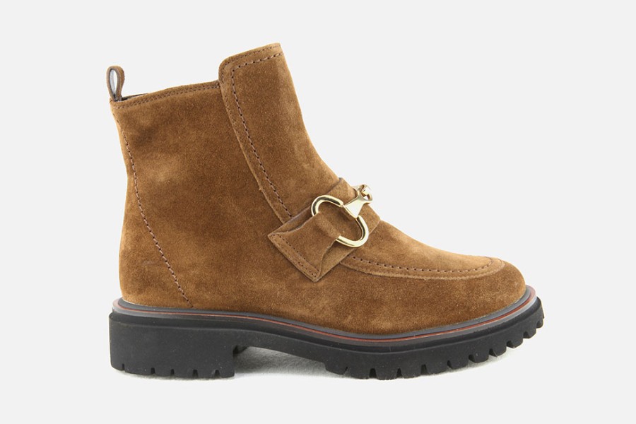 Women Paul Green | Paul Green - Phlox Toffee Ankle Boots On Labotte