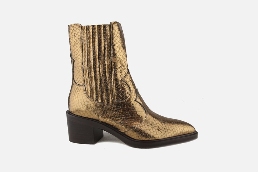 Women Pons Quintana | Pons Quintana - Tahoe Metallic Ankle Boots On Labotte