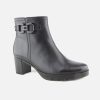 Women Gabor | Gabor - Juniper Lisse Noir Ankle Boots On Labotte