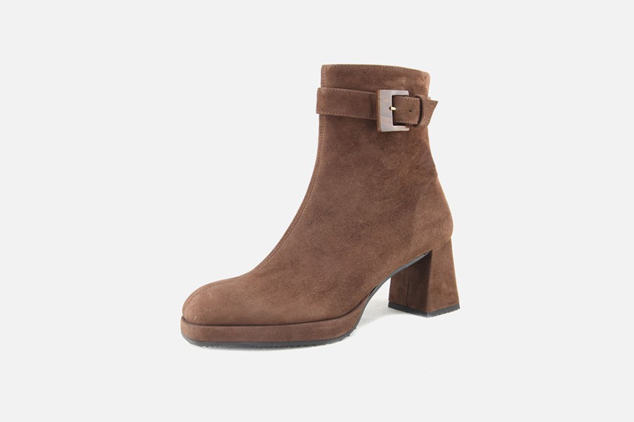 Women Brunate | Brunate - Binome Boots Marron Ankle Boots On Labotte