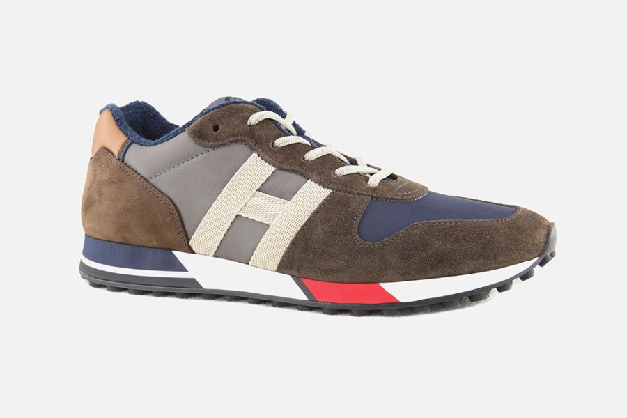 Men Hogan | Hogan - Hogan H383 Brown Blue Sneakers On Labotte