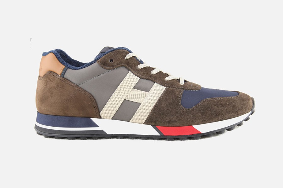Men Hogan | Hogan - Hogan H383 Brown Blue Sneakers On Labotte
