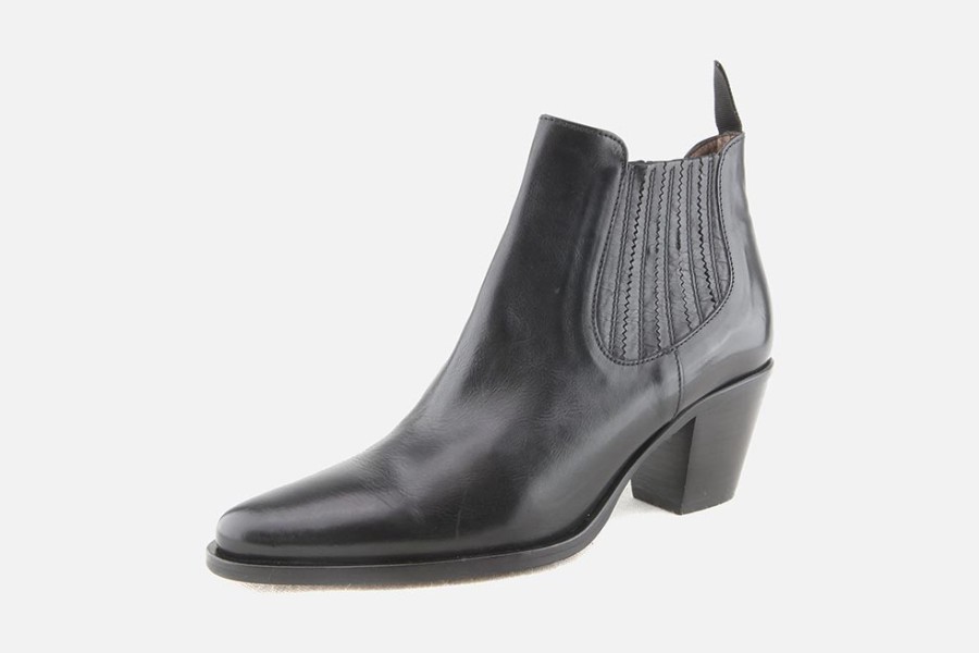 Women Muratti | Muratti - Reseda Lisse Noir Ankle Boots On Labotte