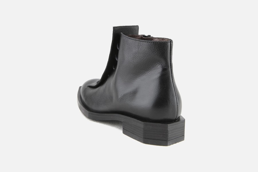 Women Le Bohémien | Le Bohemien - Minibar Noir Lace-Up Boots On Labotte
