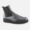 Women Arche | Arche - Comsky Silver Black Ankle Boots On Labotte