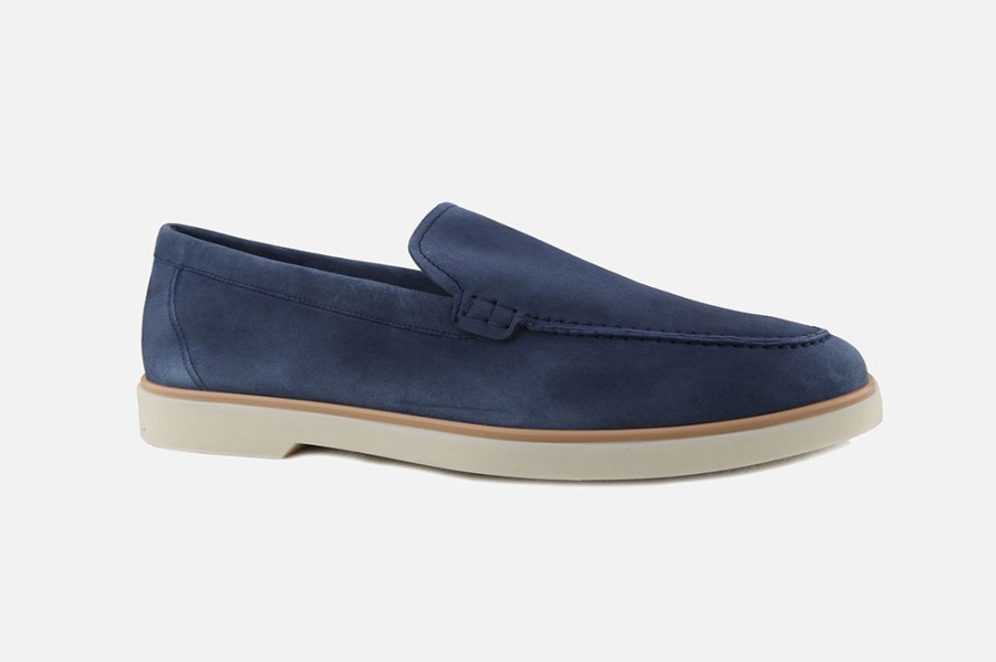 Men Magnanni | Magnanni - Regan Blue Jeans Loafers On Labotte