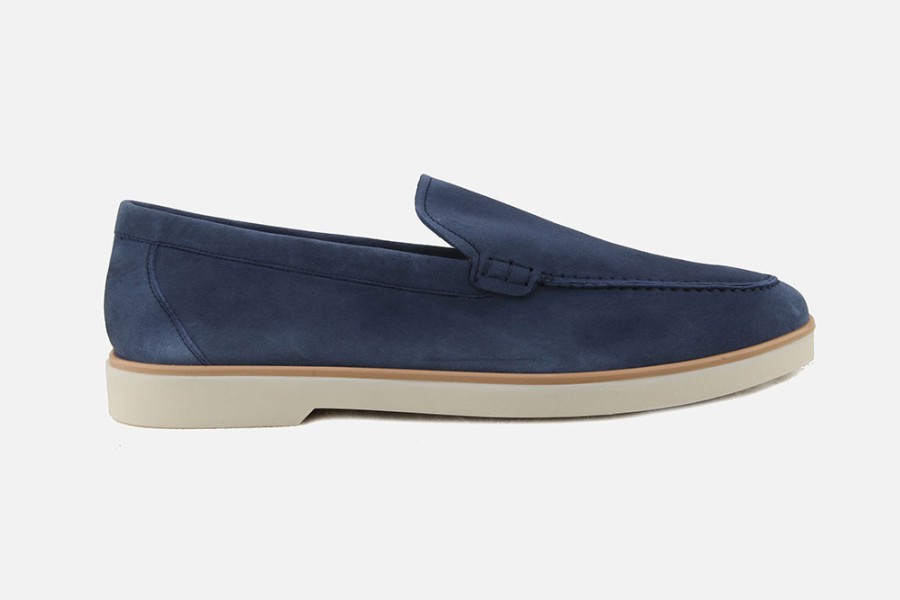 Men Magnanni | Magnanni - Regan Blue Jeans Loafers On Labotte