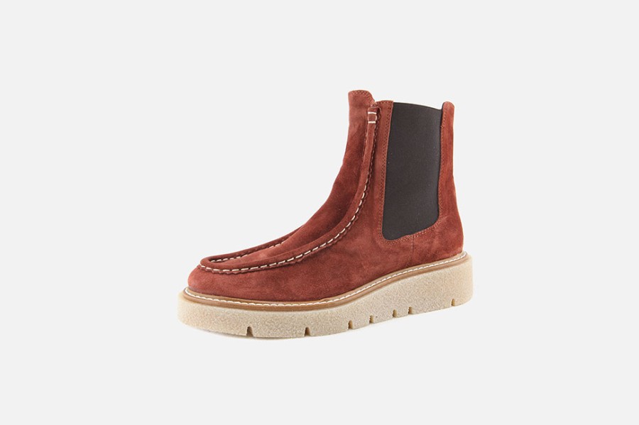 Women Weekend | Weekend - Wapiti Terracotta Ankle Boots On Labotte