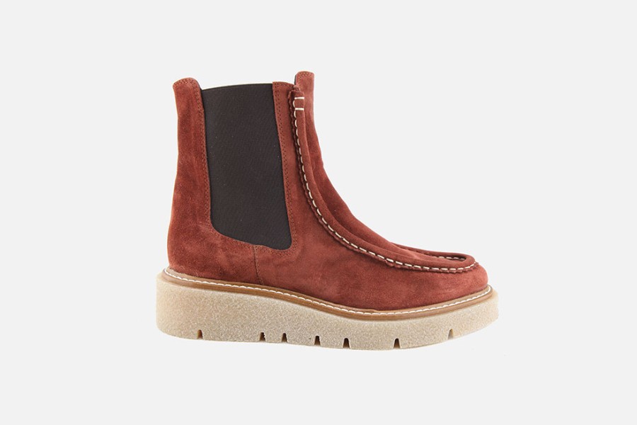 Women Weekend | Weekend - Wapiti Terracotta Ankle Boots On Labotte