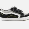 Boys Geox | Geox - Alonisso Scratch Black Grey Velcro Shoes On Labotte