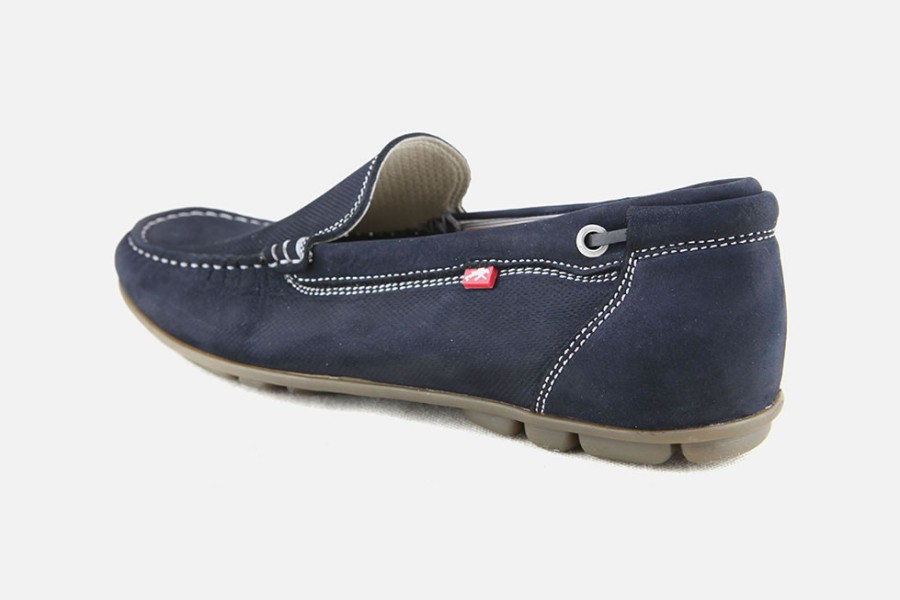 Men Fluchos | Fluchos - Allan Navy Blue Loafers On Labotte