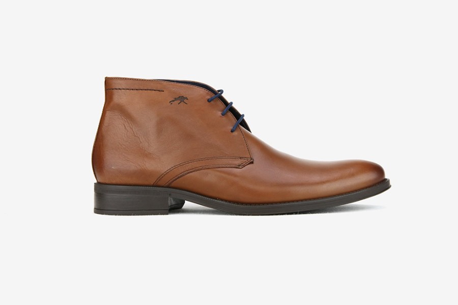 Men Fluchos | Fluchos - Arnold Cognac Lace-Up Boots On Labotte