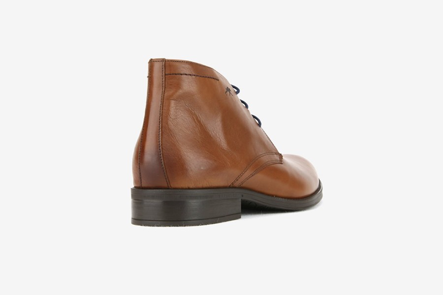 Men Fluchos | Fluchos - Arnold Cognac Lace-Up Boots On Labotte