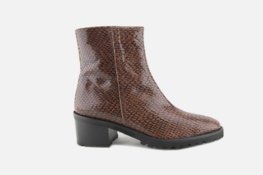 Women Brunate | Brunate - Bellini Brown Ankle Boots On Labotte