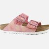 Women Birkenstock | Birkenstock - Arizona Shiny Snake Rose Sandals On Labotte