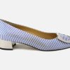 Women Brunate | Brunate - Beguine Bleu Argent Pumps On Labotte