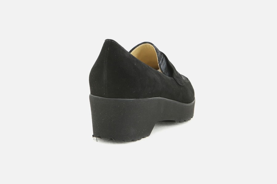 Women Brunate | Brunate - Bergeronnette Noir Gris Loafers On Labotte