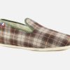Men Les chaussons de Flo | Les Chaussons De Flo - Pepouz Ecossais Marron Charentaises On Labotte