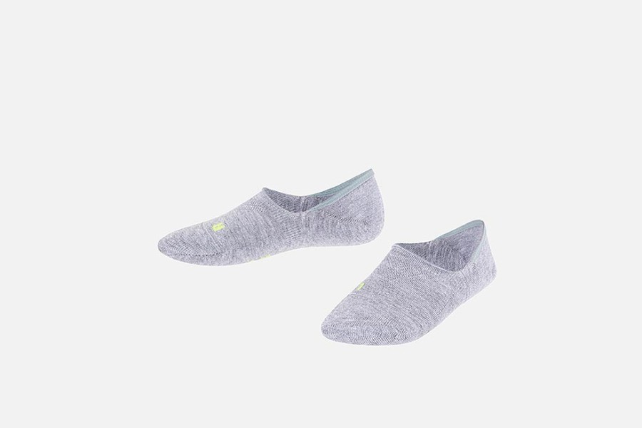 Girls Falke | Falke - Cool Kick Kids Grey No Show Socks On Labotte