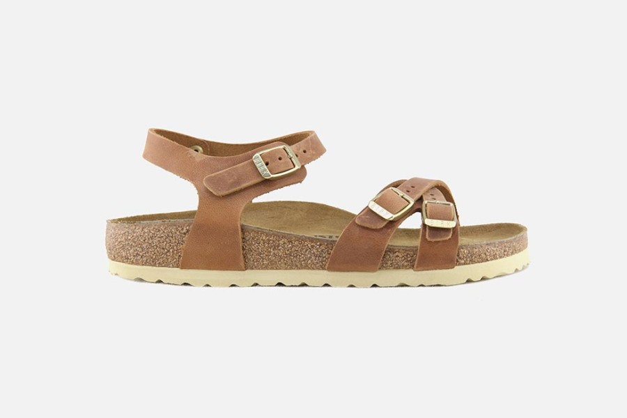 Women Birkenstock | Birkenstock - Kumba Natural Cognac Sandals On Labotte