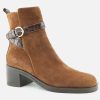 Women Zocal | Zocal - Zokk Tabacco Ankle Boots On Labotte