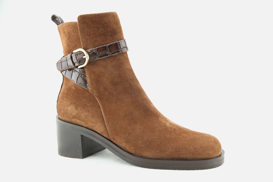 Women Zocal | Zocal - Zokk Tabacco Ankle Boots On Labotte