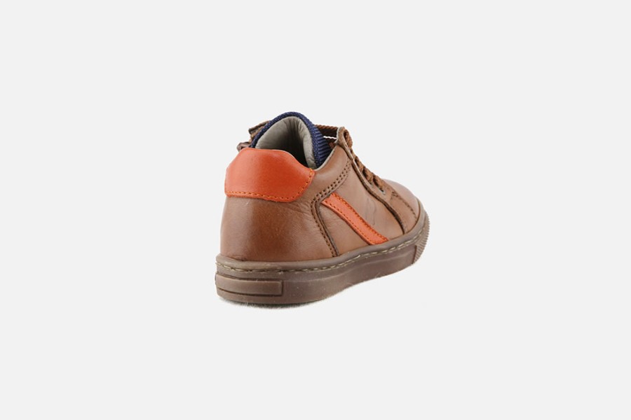 Boys Romagnoli | Romagnoli - Anicet Cognac Orange Lace-Up Boots On Labotte