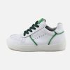 Girls Lunella | Lunella - Landy Blanc Vert Lace-Up Shoes On Labotte